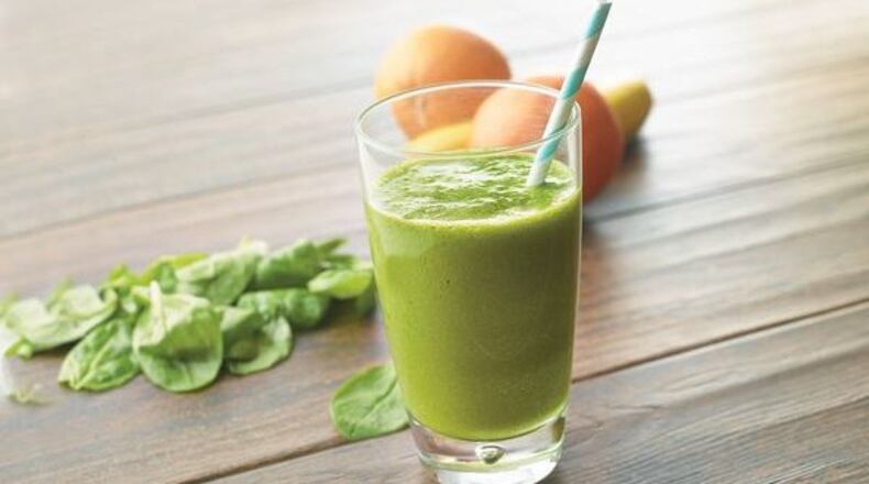 Spinach in a smoothie adds nutrients without affecting the taste as much as you might think.