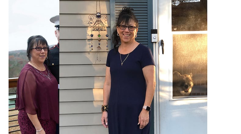 In the photo on the left, taken in December 2018, Dana Lee Peterson weighed 200 pounds. In the photo on the right, taken in March, she weighed 153 pounds. (Photos contributed by Dana Lee Peterson)