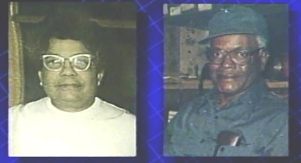 Thelma Swain (left) and her husband, Harold Swain, were killed in 1985. (WJXT TV)