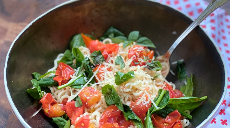 Use instant ramen noodles (minus the flavor packets) to make fast single servings of your favorite pastas.
Kellie Hynes for The Atlanta Journal-Constitution