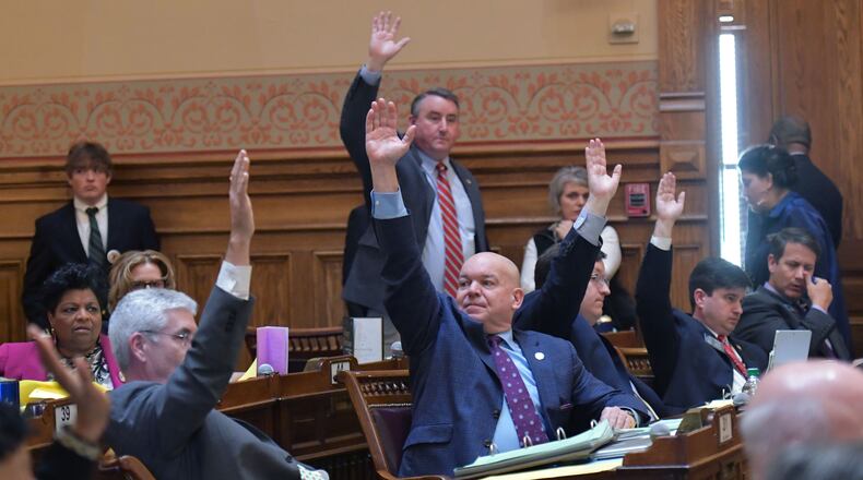 March 3, 2017 Atlanta - The Georgia Senate met for for “Crossover Day,” the last day for a bill to move from one chamber to the other this year. HYOSUB SHIN / HSHIN@AJC.COM