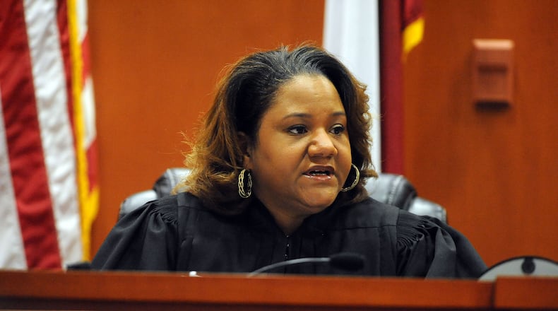DeKalb County Superior Court Judge Courtney Johnson 2015 when she presided over the corruption trial involving former county CEO Burrell Ellis. (KENT D. JOHNSON/AJC)
