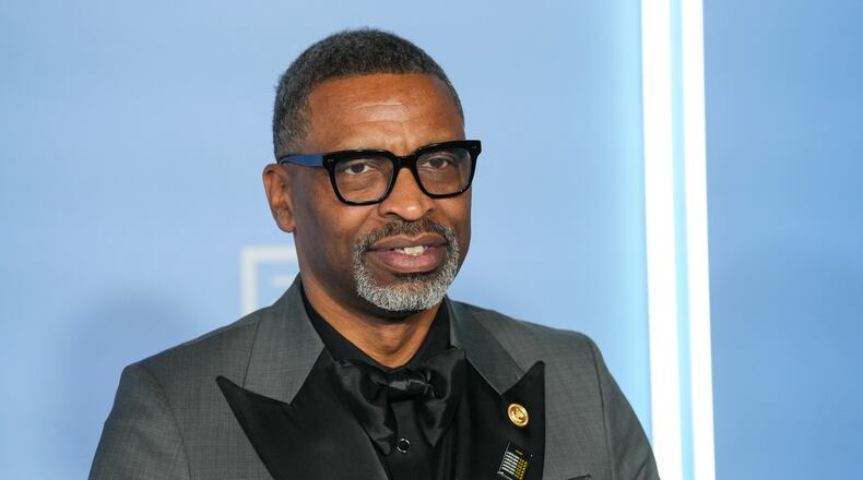 FILE - NAACP President Derrick Johnson arrives at the 57th NAACP Image Awards, Feb. 28, 2026, in Pasadena, Calif. (AP Photo/Chris Pizzello, File)