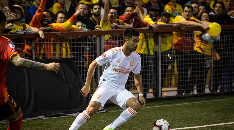 Pity Martinez debuted for Atlanta United as it was beaten 3-1 by Herediano on Thursday in the first leg of a CONCACAF Champions League game in Heredia, Costa Rica. (Atlanta United)