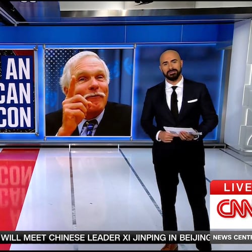 For about two hours, CNN covered Ted Turner's death with remembrances and anecdotes from those who worked directly with him. (CNN screenshot)