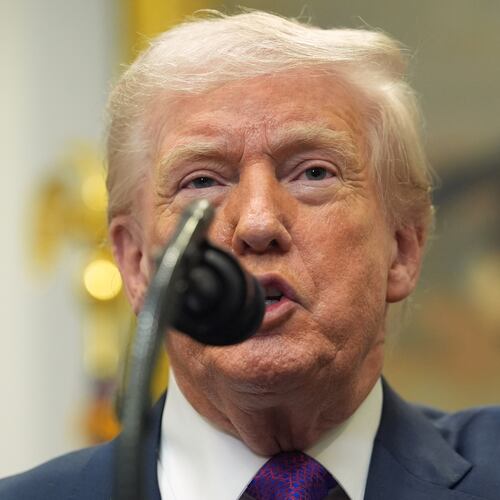 President Donald Trump speaks during an event with Environmental Protection Agency director Lee Zeldin to announce the EPA will no longer regulate greenhouse gases, in the Roosevelt Room of the White House, Thursday, Feb. 12, 2026, in Washington. (AP Photo/Evan Vucci)