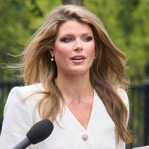 FILE - Lindsey Halligan, outside of the White House, Aug. 20, 2025, in Washington. (AP Photo/Jacquelyn Martin, File)