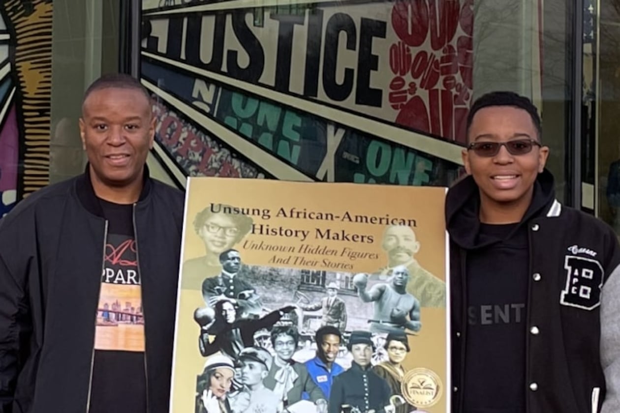 Michael Carson and Matthew Carson will be handing out 1,000 of the books they have written together at the National Center for Civil and Human Rights to celebrate Black History Month. (Family handout)
