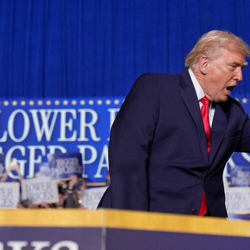 President Donald Trump speaks during an event at the Horizon Events Center in Clive, Iowa, Tuesday, Jan. 27, 2026. (AP Photo/Mark Schiefelbein)