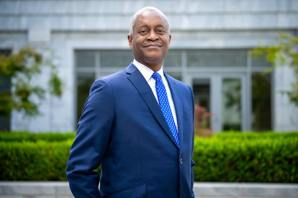 Raphael Bostic, the Federal Reserve Bank of Atlanta president and CEO,  poses for his executive portrait at the Federal Reserve Bank of Atlanta in Atlanta. (Stephen Nowland/Federal Reserve Bank of Atlanta)