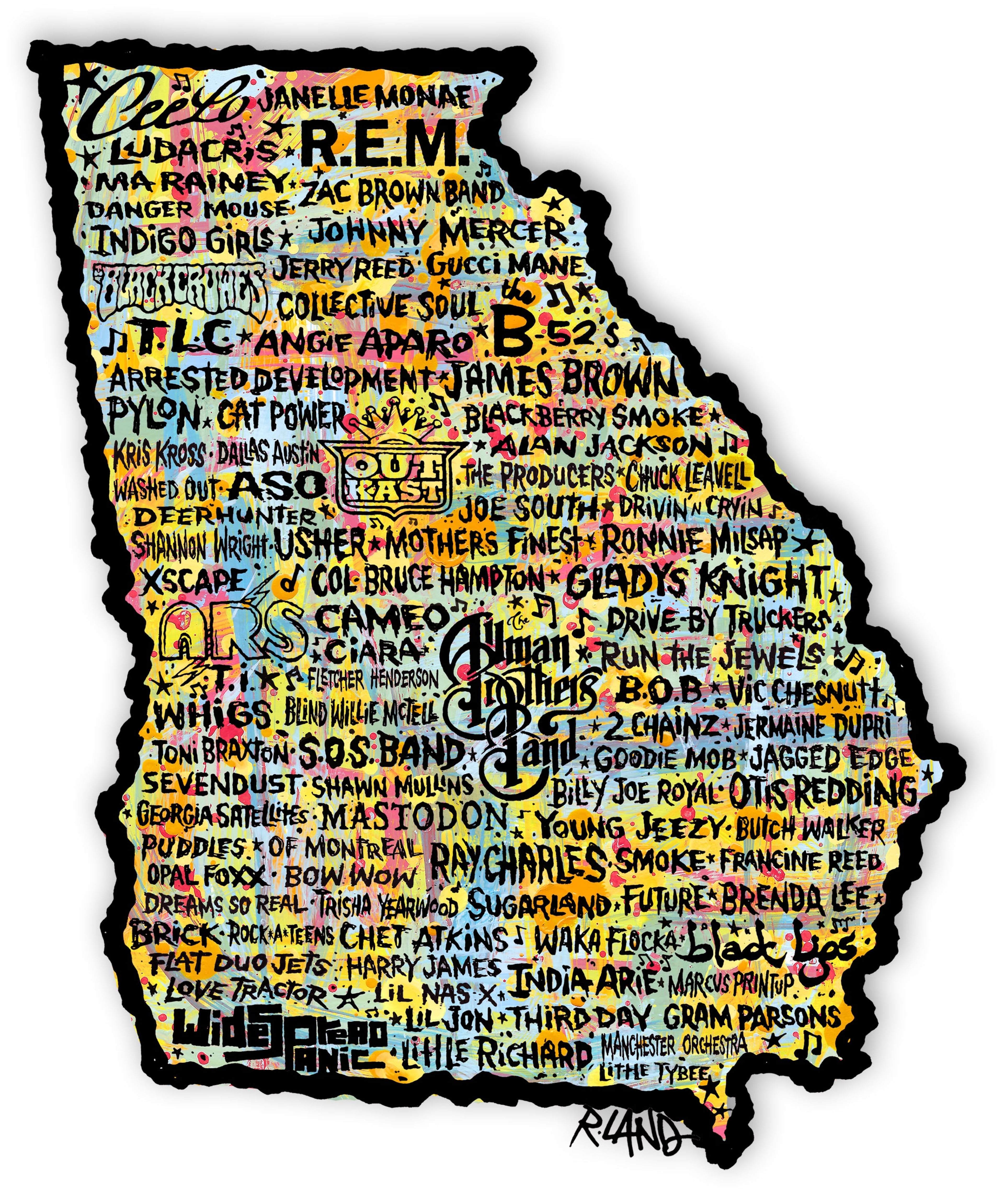 "GA Musicland" celebrates the many bands and musicians from or based in Atlanta. (Courtesy/R. Land)