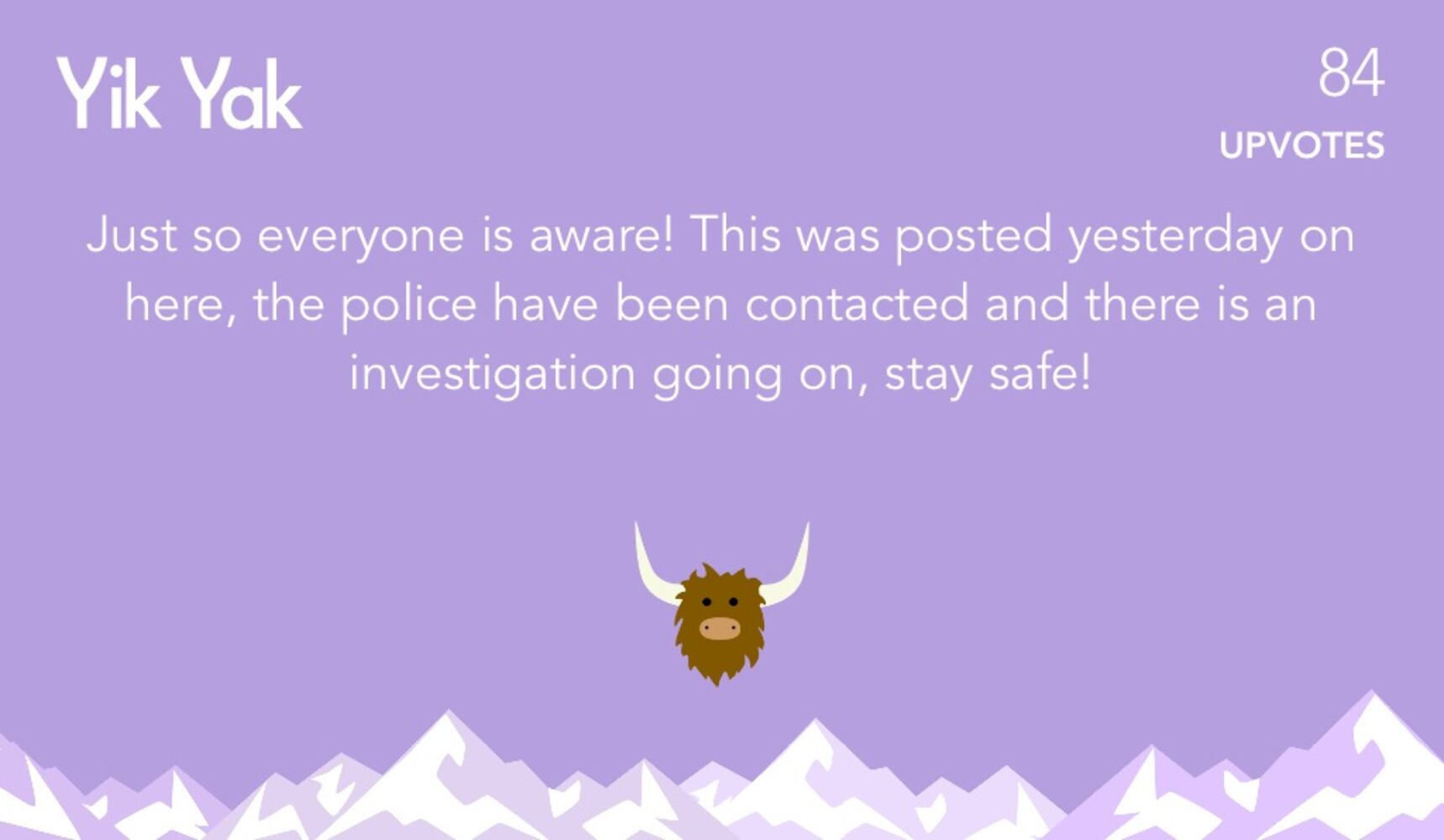 Yik Yak, Emory threat