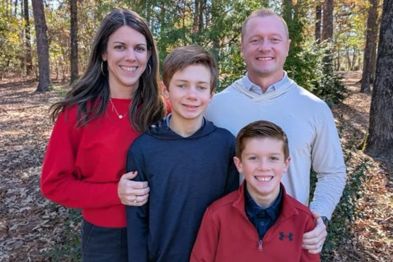 Jason Hughes, a Hall County math teacher, was killed late Friday after confronting a group of teenagers who toilet-papered trees in his yard, officials said. (Courtesy of GoFundMe)