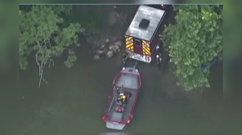 A 55-year-old man drowned in the Chattahoochee River on Friday. (Credit: Channel 2 Action News)