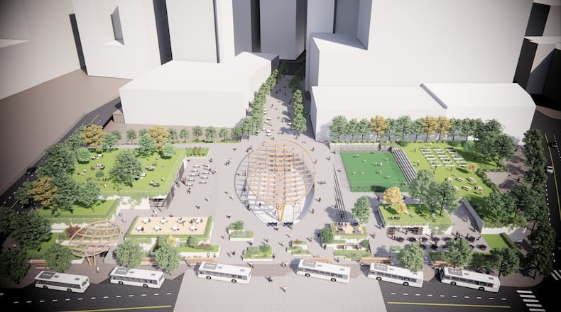 A concept rendering of the renovated Five Points MARTA station. (Courtesy of MARTA)