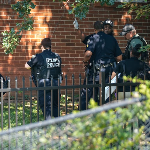 The fatal incident happened around 7:30 a.m. at an apartment on Alison Court, police said. (Ben Hendren for The Atlanta Journal-Constitution)
