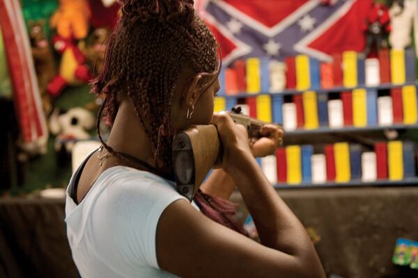 Jerry Siegel’s “Shooter, Dallas County, Alabama,” is part of his exhibit at Spalding Nix Fine Art.