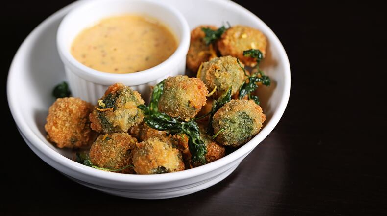 Fried olives at Bar Margot. / Sara Hanna Photography