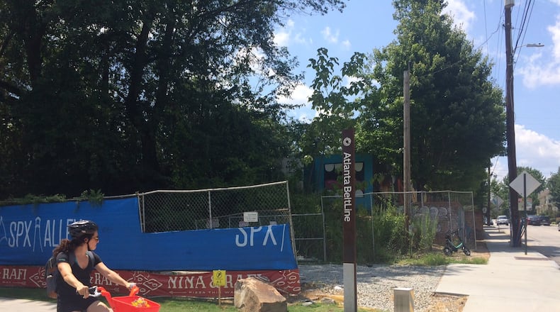 A new “boutique” hotel would be built adjacent to the Beltline across from the popular Krog Street Market. The development authority said the project needs a tax break to make a go of it. BILL TORPY / BTORPY@AJC.COM