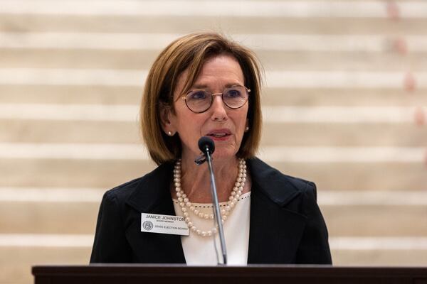 Janice Johnston is vice chair of the State Election Board. (Arvin Temkar/AJC)