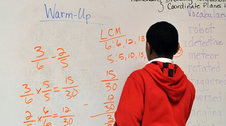 The Georgia Department of Education approved new K-12 math standards Aug. 26, 2021, that are intended to introduce standards at more age-appropriate times while streamlining them and making them easier to understand. FILE PHOTO