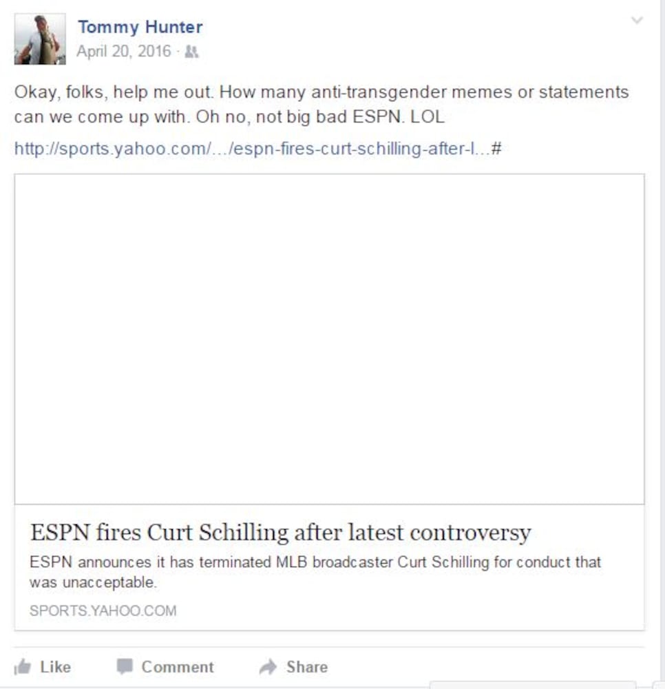 16 controversial Tommy Hunter Facebook posts
