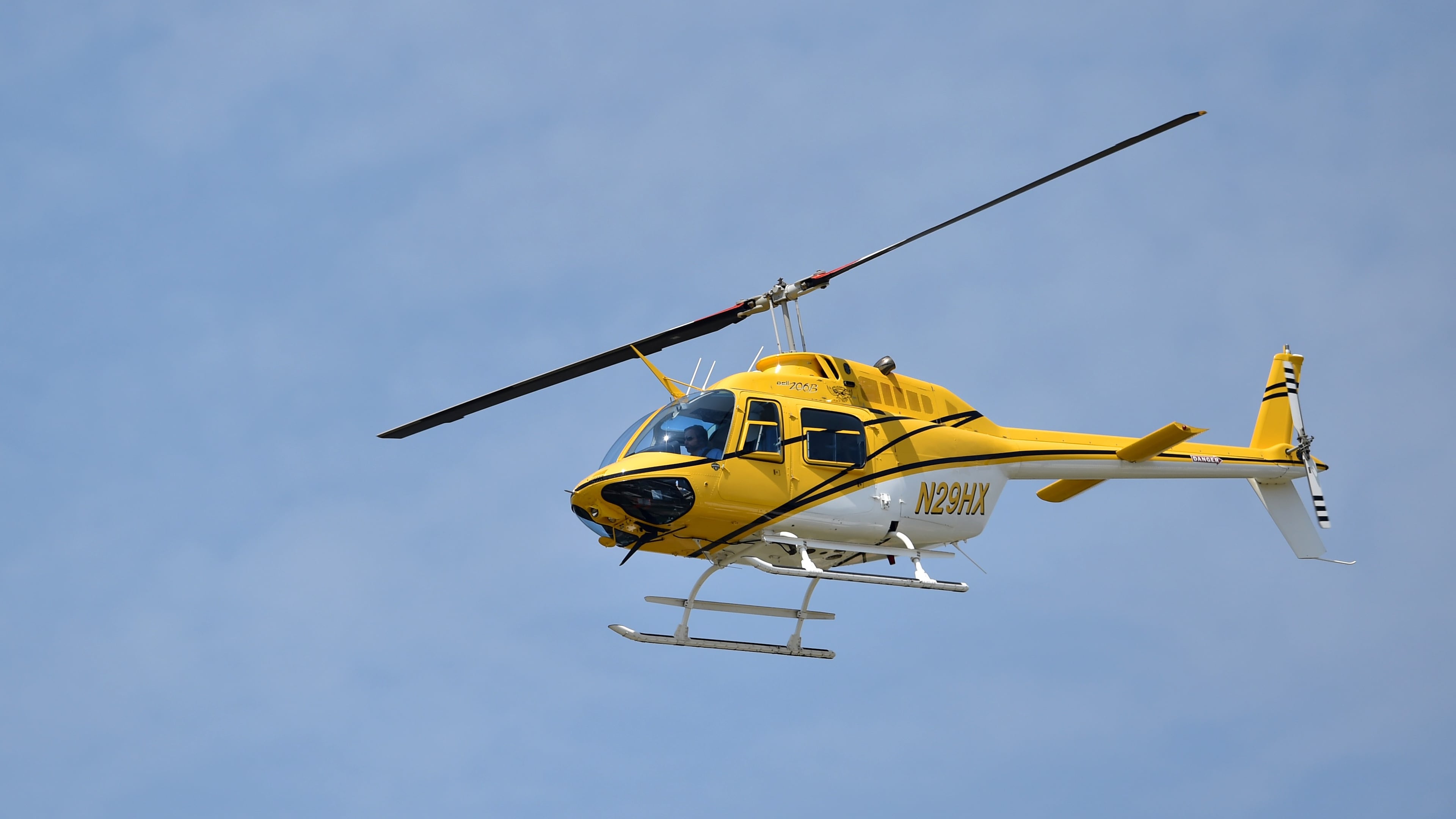 Kirby Smart's chartered helicopter, often referred to as the 'Kirby-copter' photographed in 2016. (Brant Sanderlin / AJC)
