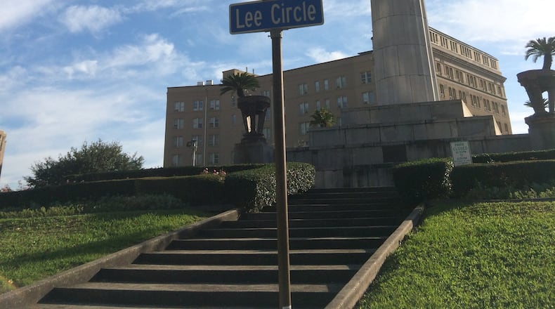 This statue of Gen. Robert E. Lee stood in New Orleans for more than 130 years before it was removed. Photo: Jennifer Brett