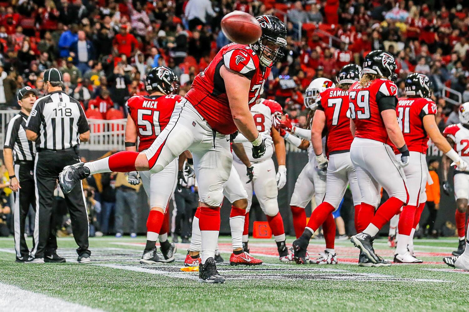 Photos: Falcons end five-game skid with rout of Cardinals