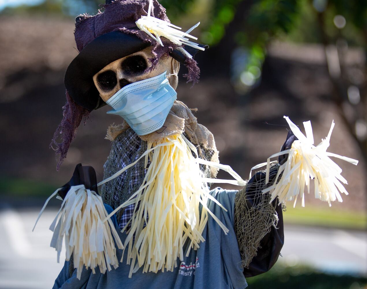 Scarecrows line Main Street in Kennesaw