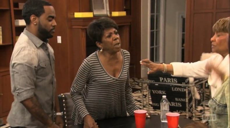 Todd's mom Sharon goes after Mama Joyce during a season six episode of "Real Housewives of Altanta." CREDIT: Bravo