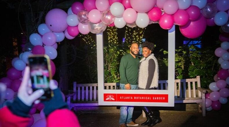 The Atlanta Botanical Garden is hosting its romantic 'Valentines in the Garden' event on Feb. 14.