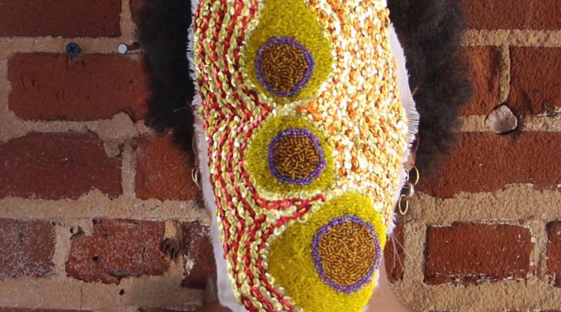 Atlanta artist and Spelman professor Kelly Talyor Mitchell created this mask as part of a performance series she created. She's one of MOCA GA's new fellows in the museum's Working Artist Project. Contributed.
