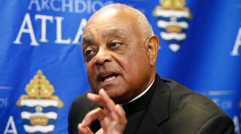 Atlanta Archbishop Wilton Gregory in 2015 file image. BOB ANDRES / BANDRES@AJC.COM