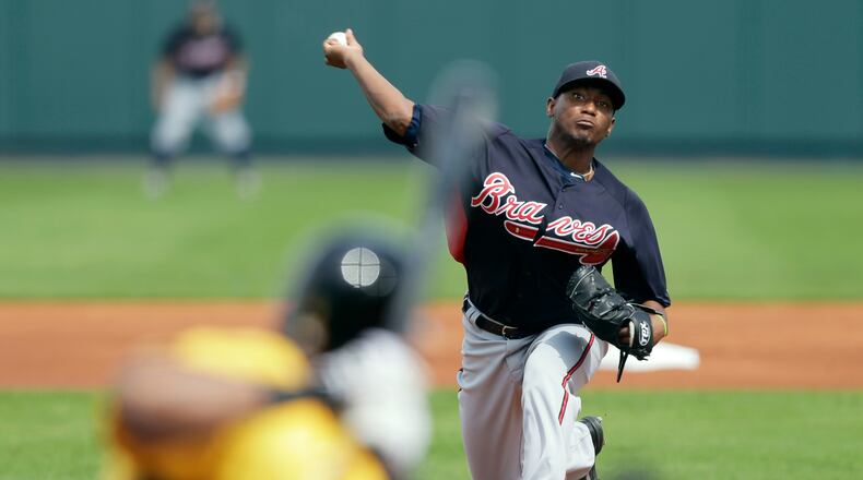 Julio Teheran had two scoreless innings in his 2013 spring debut Sunday against the Pirates.