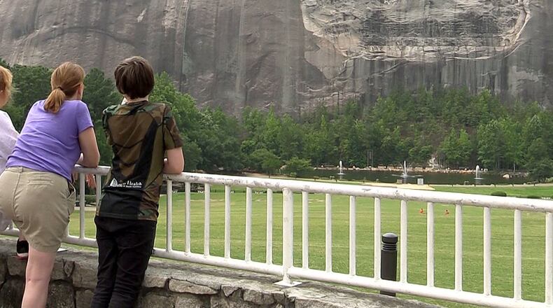 The granite engraving at Stone Mountain.