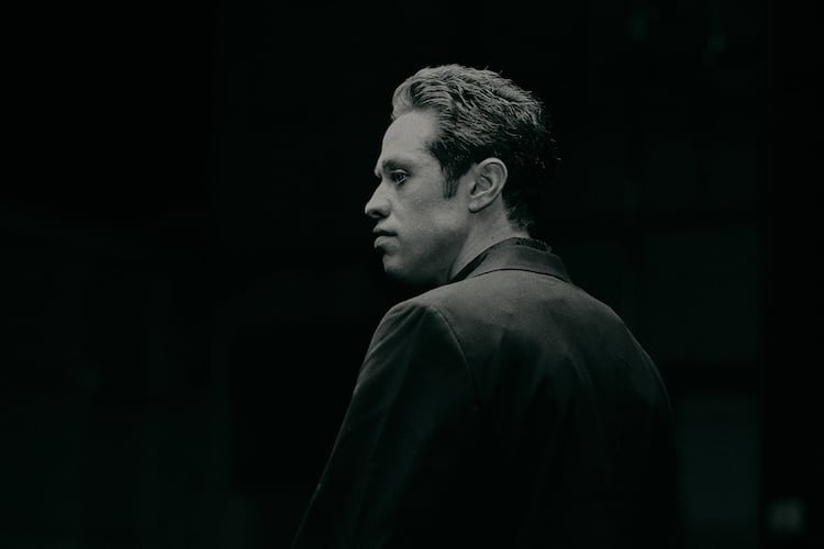 Pete Davidson as mobster known as Tommy Karate in a movie of the same name shooting in metro Atlanta in the summer of 2026. Photo credit: Phil Sakanashi