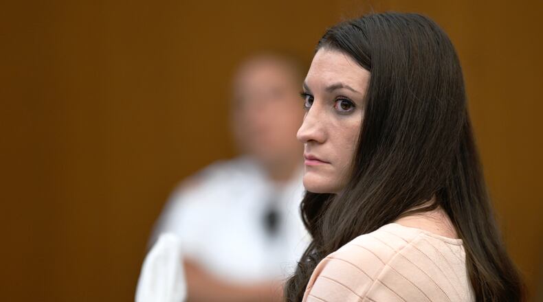 Lindsay Clancy, during during her murder trial, Thursday, Aug. 13, 2026., in Plymouth, Mass. Josh Reynolds/Pool (AP Photo/Josh Reynolds, Pool)