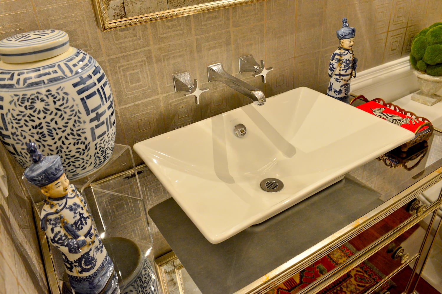 Entering the powder room
