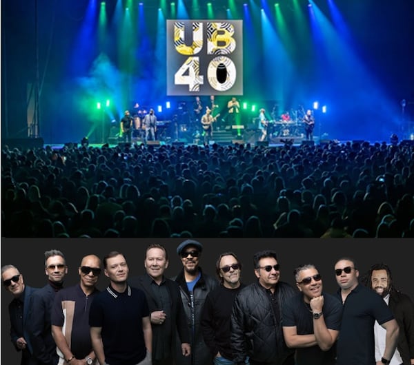 UB40's latest album, “UB45,” features seven new tracks and a septet of previously recorded hits from the ‘80s sung by new vocalist Matt Doyle (fourth from left). (Courtesy of UB40) 