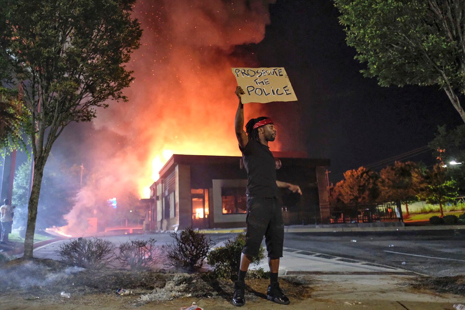 PHOTOS: Atlanta protest, fire at Wendy’s Saturday night