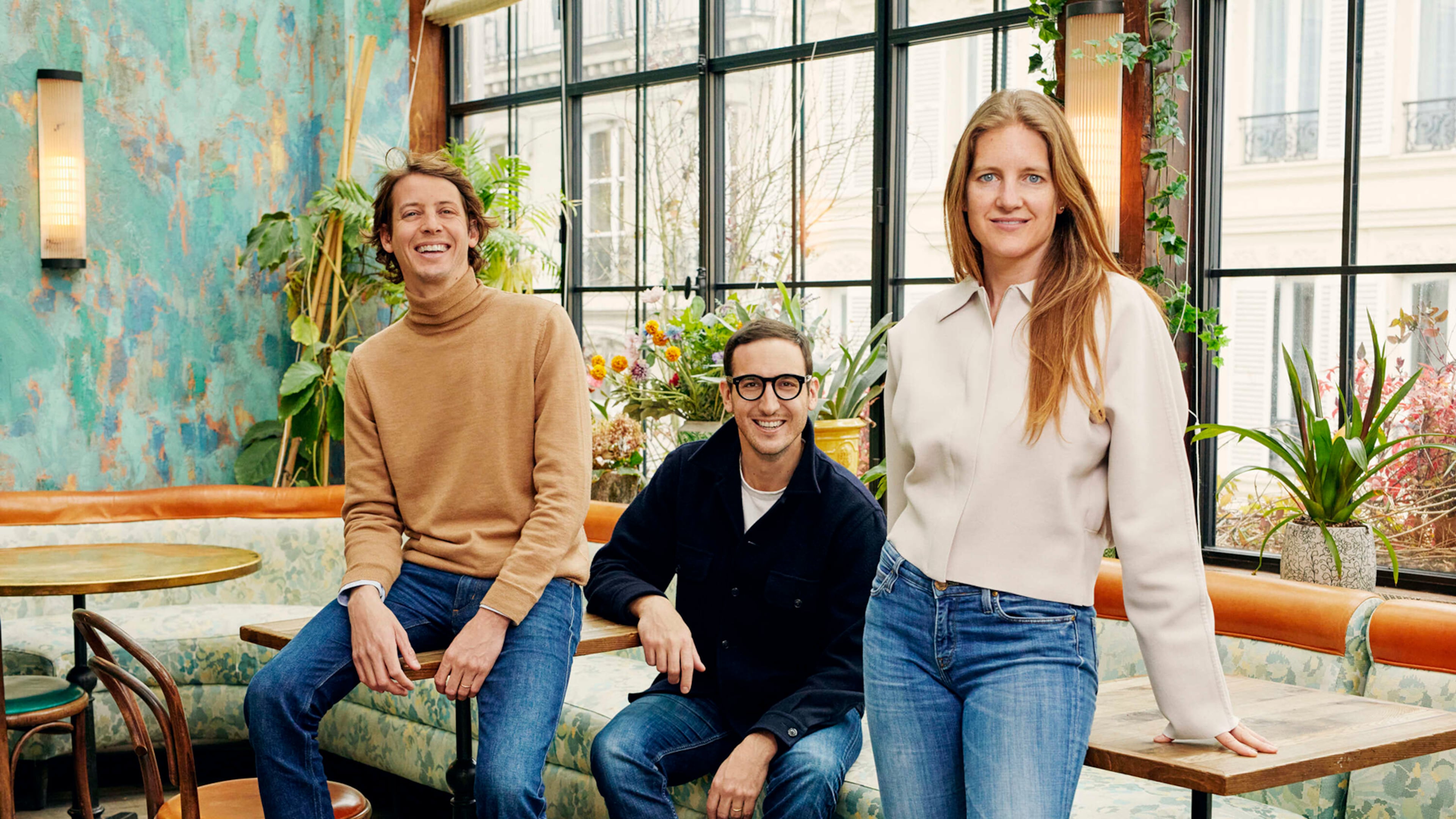 Sunday co-founders Tigrane Seydoux (left), Victor Lugger and Christine de Wendel. (Courtesy of sunday)