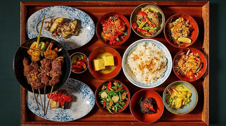 The Indonesian meal rijsttafel, meaning rice table, is very popular in Amsterdam. (Courtesy of Mama Makan)