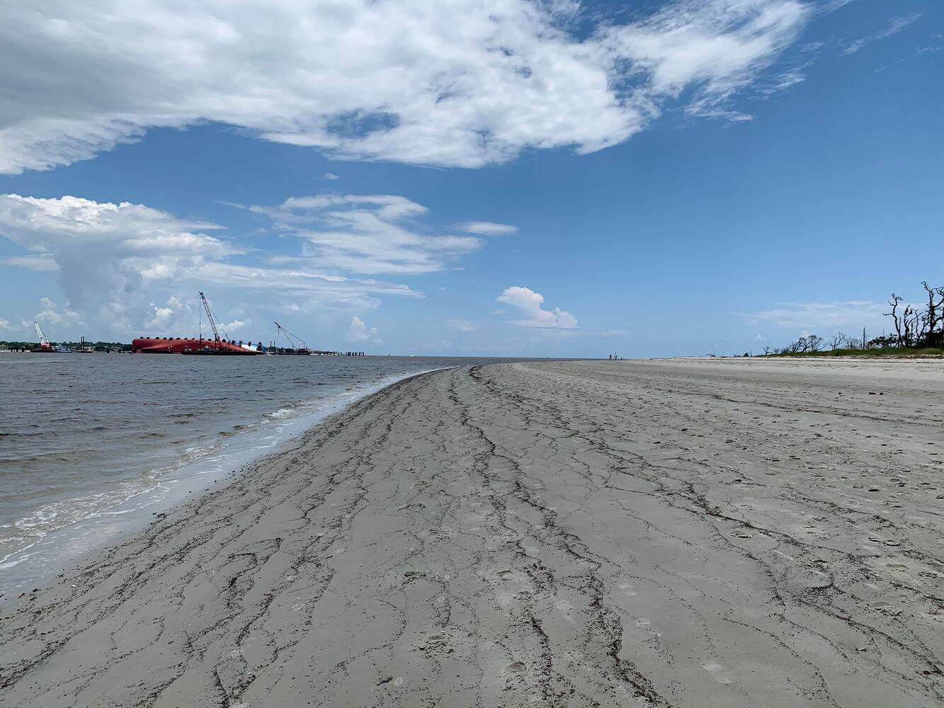 Golden Ray shipwreck as of July 2020