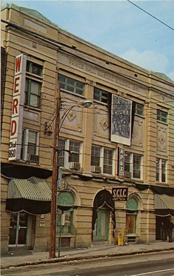 WERD-AM, the nation’s first Black-owned radio station, and the Southern Christian Leadership Conference were both housed in the Prince Hall Masonic Lodge. (Courtesy of Georgia Archives)