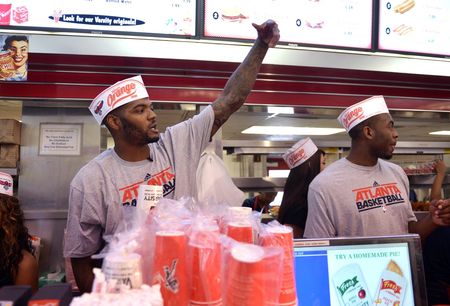 Josh Smith yells "What'll ya have?"