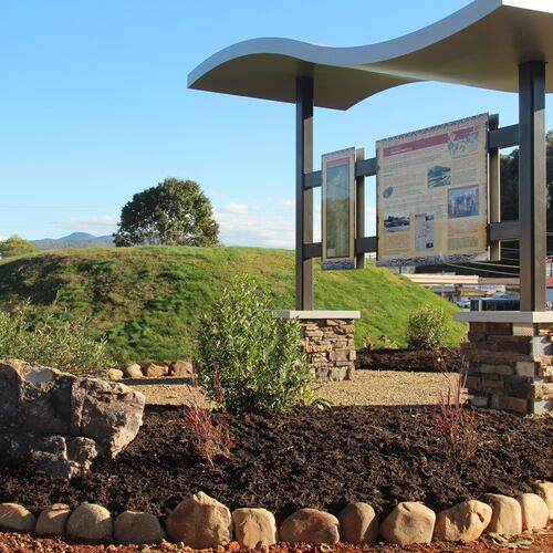 This photo provided by the Noquisi Initiative shows the Noquisiyi Mound on Oct. 16, 2020, in Franklin, N.C. (Elaine Eisenbraun/Noquisi Initiative via AP)