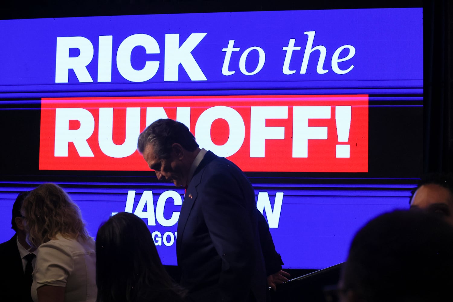 Georgia gubernatorial candidate Rick Jackson at his election night watch party for the 2026 Georgia primary elections