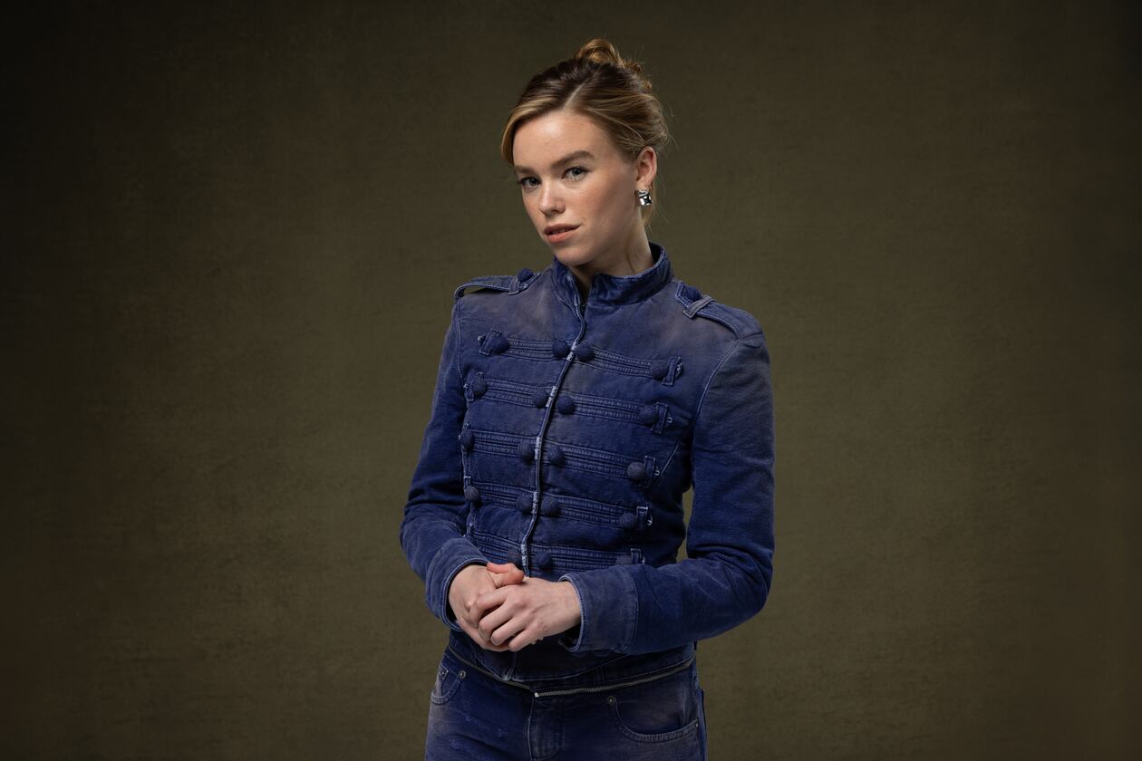 Milly Alcock poses for a portrait on Wednesday, April 15, 2026, in Los Angeles. (Photo by Willy Sanjuan/Invision/AP)