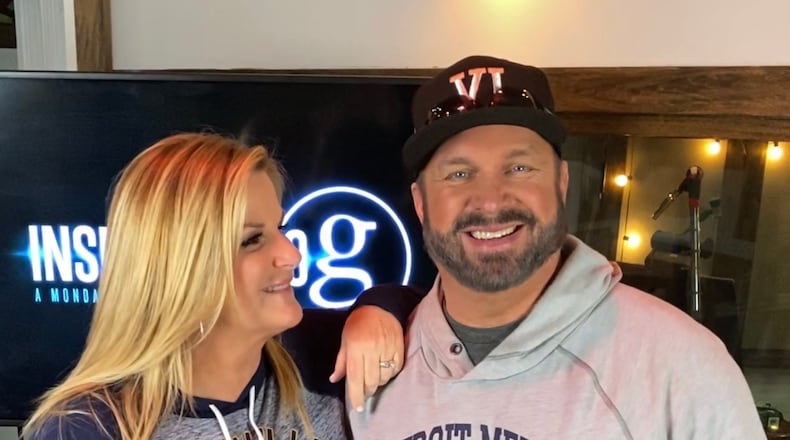 Trisha Yearwood (left) and Garth Brooks will bring in-home music to the masses with an April 1 special on CBS. Photo: Courtesy of CBS